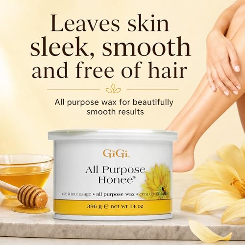 GIGI All Purpose Honeë Soft Wax for Hair Removal - 14 oz Pack of 2