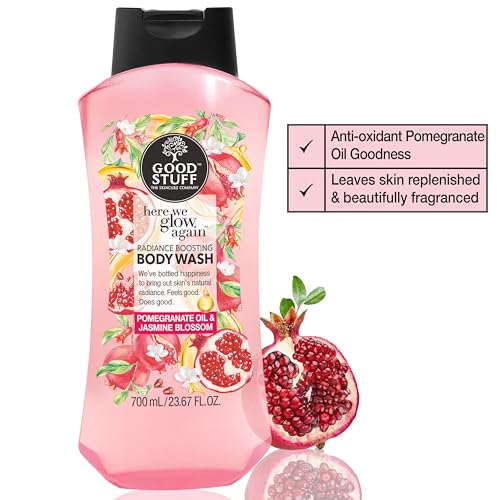 Good Stuff Here We Glow Again Radiance Boosting Body Wash - 23.7 Fl.Oz/ 700 ml. Infused with a sparkling jasmine blossom fragrance.