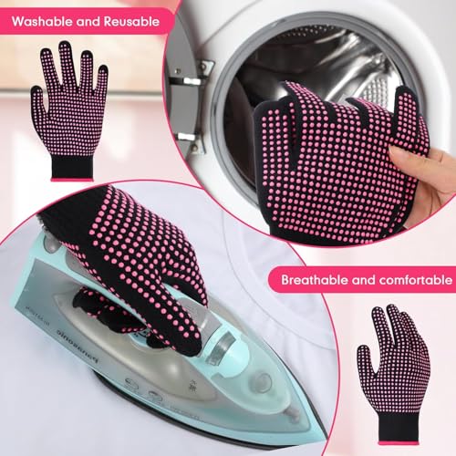 Pink Heat Resistant Gloves for Sublimation & Hair Styling - 15 Pairs