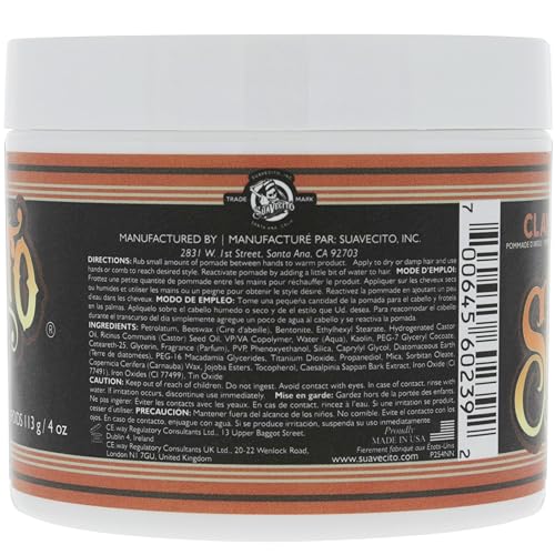 Suavecito Pomade Firme Clay 4 oz - Strong Hold Matte Hair Styling Set of 2