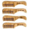 Naturally Normal Bamboo Mustache Comb (4-Pack) ? Sustainable Wood Combs that Plant Trees by Green Beard Grmng