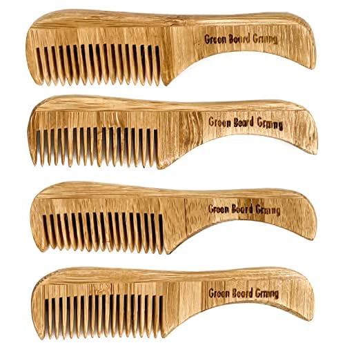 Naturally Normal Bamboo Mustache Comb (4-Pack) ? Sustainable Wood Combs that Plant Trees by Green Beard Grmng