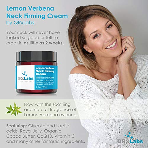 QRxLabs Wrinkle Control Trio: 10% Glycolic Acid Control Pads, 15% Renewal Serum for Face, Lemon Verbena Neck Firming Cream - Achieve Smooth, Bright, and Firm Skin - Prevents Wrinkles, Dark Spots