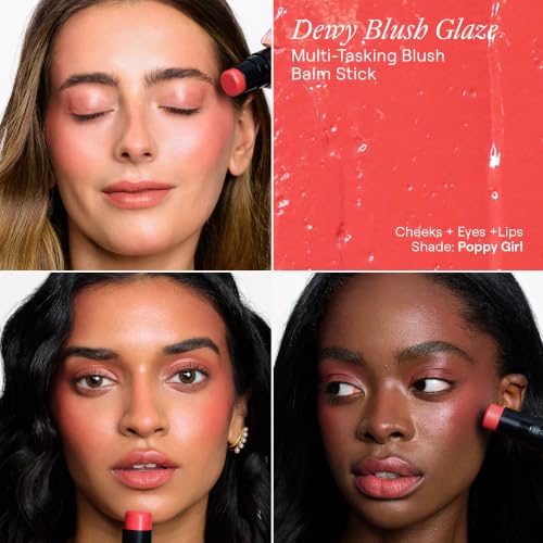 All Over Dewy Color Stick Poppy Girl - 3-in-1 Cream Blush for Cheeks Eyes Lips