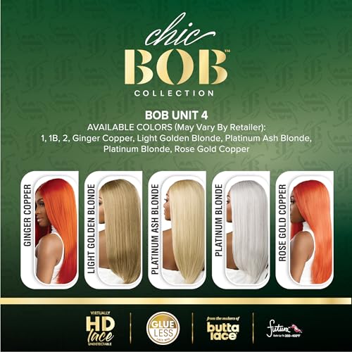 Sensationnel ChicBob Lace Front Wig - Light Golden Blonde, Pre-Plucked, 5 Inch Deep Part