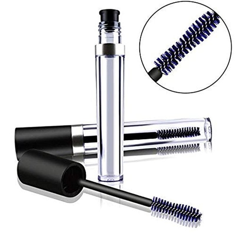 2 Pcs 8 mL Empty Mascara Tubes With Eyelash Wand, Rubber Inserts and Funnels for Castor Oil, Ideal Kit for DIY Cosmetics, Includes 2 tubes, 2 rubber inserts and 2 funnels