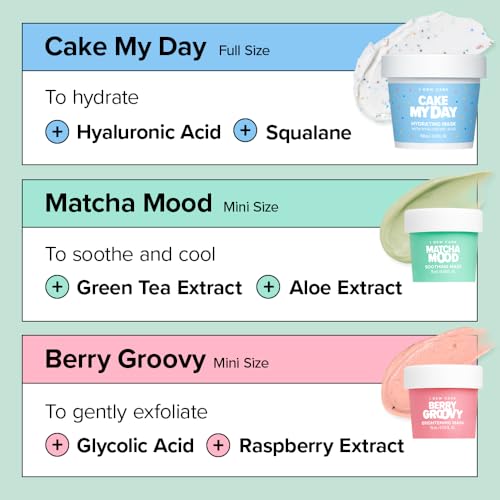 I DEW CARE Scoop Party Ice Cream-Inspired Wash-Off Face Mask Set with Headband