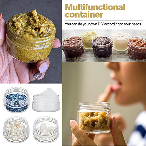 72 Pack Travel Cosmetic Containers Set - 2oz Jars + 3/5/10g Sample Jars with Lids & Labels