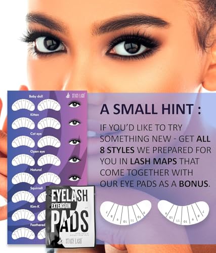 Stacy Lash 100 Pairs Under Eye Gel Pads for Eyelash Extensions with Aloe Vera & Vitamin C