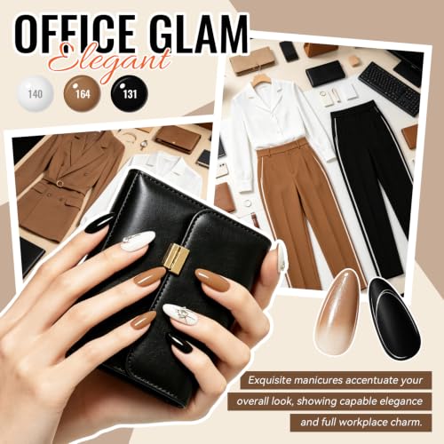 VANREESA Fall Gel Nail Polish Set with UV Lamp & Nail Drill - 55 Elegant Retro Tone