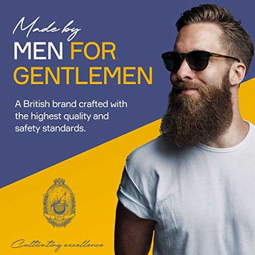 Beard Brush with Boar Bristles and Pear Wood Handle for Men - Tames and Softens Facial Hair