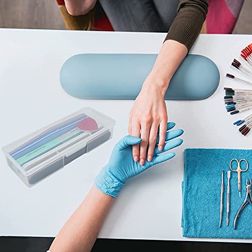 Lokyango Clear Nail Tool Storage Box - 12-Piece Manicure Organizer with Labels