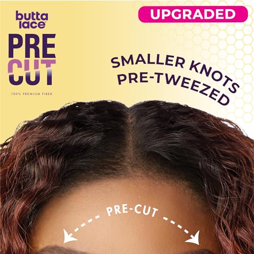 Sensationnel Butta Lace Precut Wig Unit 4 CopperRed Glueless Synthetic Hair