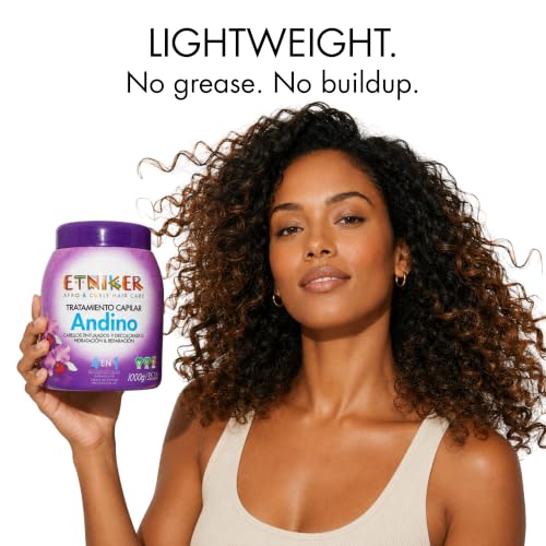 Etniker Andino Curl Cream for Color-Treated & Curly Hair, Leave-In 33 oz