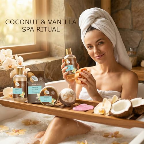 Home Spa Gift Basket Set with Skin Care Masks & Body Products for Women & Men