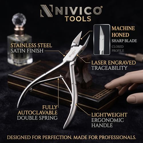 Ingrown Toenail Nipper - Surgical Stainless Steel Podiatry Trimmer for Thick Nails