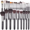 Docolor Professional Makeup Brush Set 29Pcs Makeup Brushes Valentines Day Gifts Premium Goat Synthetic Fiber Foundation Face Powder Blush Concealer Eyeshadows Make Up Brushes with PU Leather Case