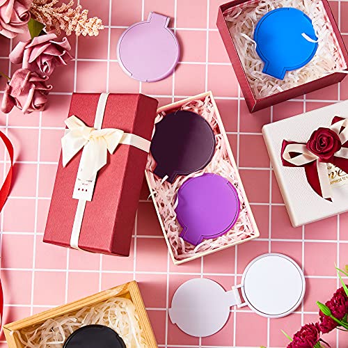 Mini Folding Makeup Mirror Set - 80 Pcs Compact Round Handheld Mirrors