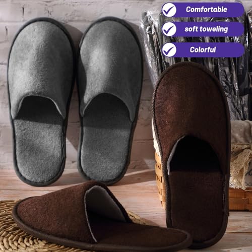 12 Pairs House Slippers for Guests - Comfortable Indoor Footwear