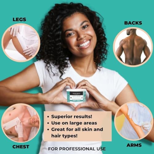 Organic Soft Strip Wax for Hair Removal - 14.11oz, Sensitive Skin Safe