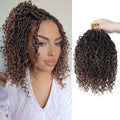 Goddess Locs Crochet Hair 8 Inch - T30, 9 Packs, Curly Ends, Lightweight & Natural