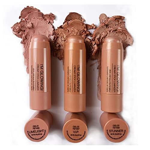 Palladio I'm Glowing Creamy Stick Luminizer, Luminous Glow to your Skin, Ultra-Creamy Texture for Smooth Application, All day wear, Easy Application, Limelight