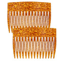 French Twist Hair Side Comb - Amber Small 3-Inch French Hair Clips for Women