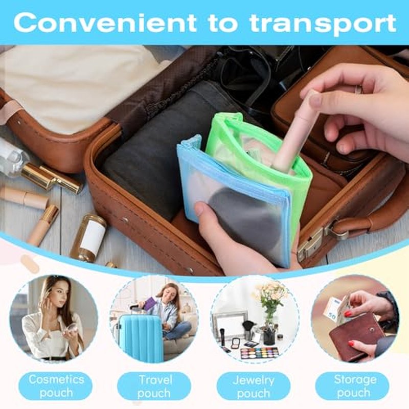 24 Pack Mini Zipper Mesh Bags,5.12 * 3.94inch Mesh Bag Small Zipper Pouch Mini Zippers Pouch Nylon Meshs with Zippers Cosmetic Bag Lipstick Coin Purse for Women Purse Beauty Travel