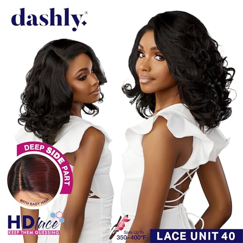 Sensationnel Dashly Lace Front Wig - Style 40, 1B OffBlack Synthetic Hair