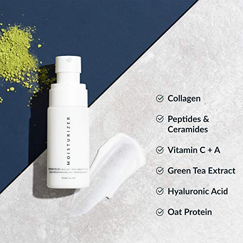 SPF 30 Face Moisturizer with Collagen & Peptides - Lightweight Hydrating Cream, 1.4 oz - Paraben-Free & Non-Comedogenic