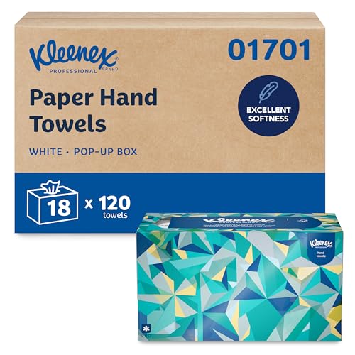 Bulk Paper Hand Towels - 18 Boxes of Soft Absorbent Towels, 120 Sheets Each