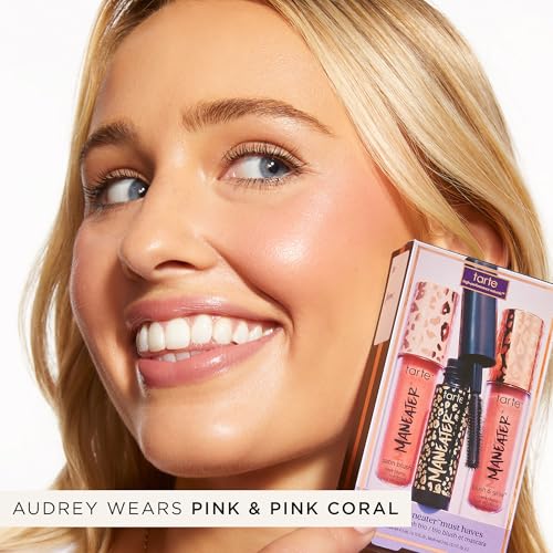 Tarte Maneater Viral Mascara & Blush Trio - Travel Size Pink & Pink Coral, 0.24 Fl Oz