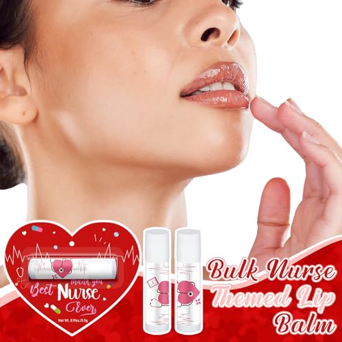60 Pack Nurses Appreciation Gifts Bulk Nurses Week Lip Balms Hospital Staff Team Thank You Gifts Winter New Year Appreciation Party Favors for Coworkers Midwife Women Volunteer Presents