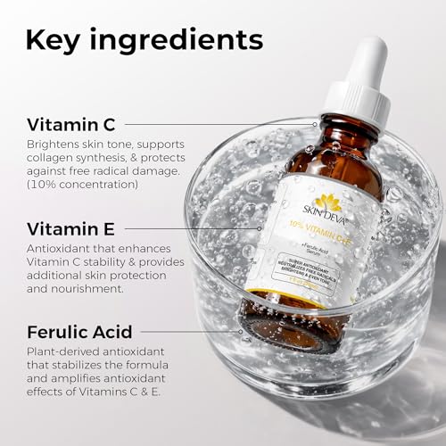 Skin Deva 10% Vitamin C Serum with Vitamin E & Ferulic Acid - 1 Fl Oz
