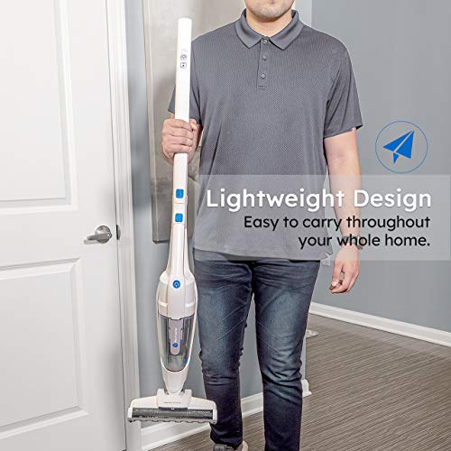Vacmaster Cordless Handheld & Stick Vacuum Cleaner White 2-in-1 Lightweight