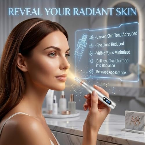 Microneedling Pen for Skin Care at Home - Derma Roller for Women Men