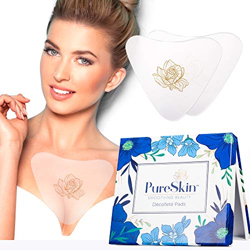 Silicone Chest Wrinkle Patches - Reusable Anti-Aging Skin Firming Pads for Décolleté - 4 Pack