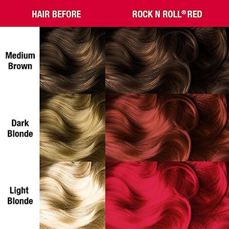 MANIC PANIC Classic Rock N Roll Red Semi Permanent Hair Color - Warm Medium Red Hair Dye for Women & Men That Lasts 4-6 Weeks - Vegan, Ammonia & Cruelty-Free - Create & Mix Custom Shades (4oz / 2pk)