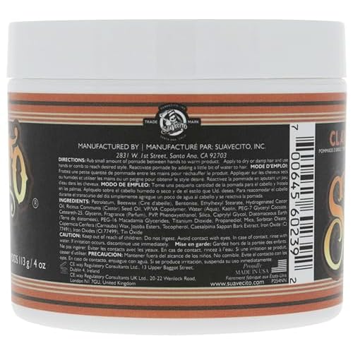 Suavecito Pomade Firme Clay - Strong Hold Hair Clay For Men - Low Shine Matte For Natural Texture Hairstyles