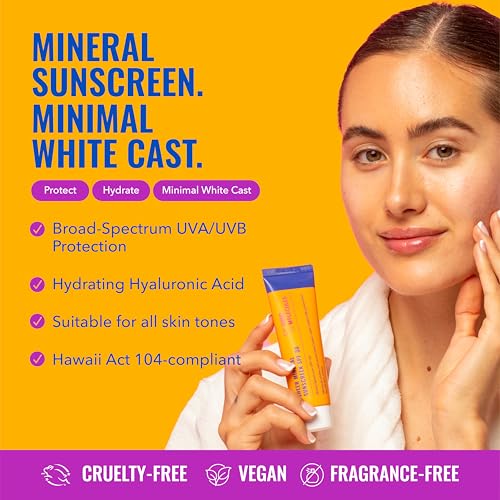 Good Molecules Sheer Mineral Sunscreen SPF 30 Pack of 2 - Hydrating Zinc Face Sunscreen