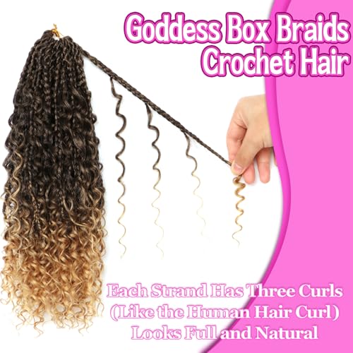 Goddess Boho Box Braids Crochet Hair - T27 / 14 Inch, 8 Packs for Black Women