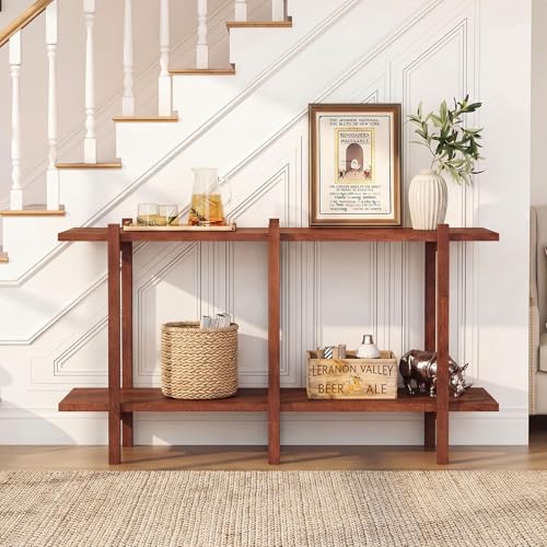 48-Inch 2-Tier Wooden Bookshelf with Wide Storage Shelf for Living Room Bedroom Office