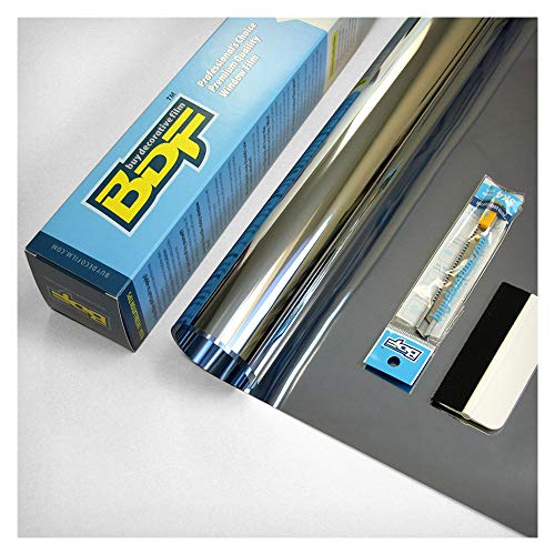 Privacy Window Film - Very Dark Silver Mirror Effect, 48in x 24ft - Daytime Privacy & Heat Rejection