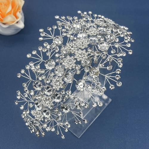 Bridal Headpiece for Wedding - Silver Hair Accessory for Bride, Prom & Formal Events (Variation of THIS listing: Silver)