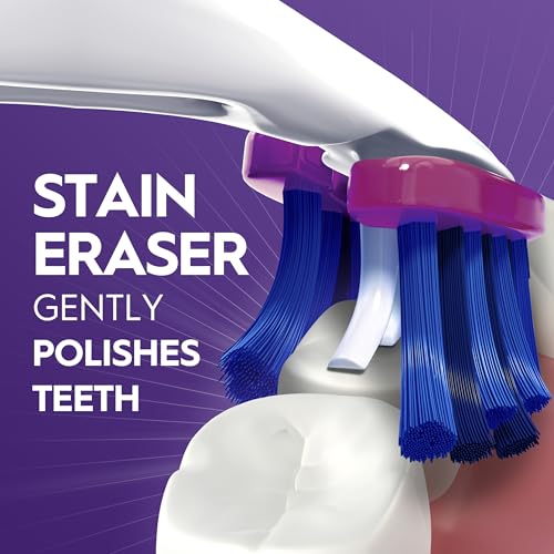 Oral-B 3D White Deep Stain Remover Toothbrush Pack of 4 - Soft, Whitens & Removes Plaque