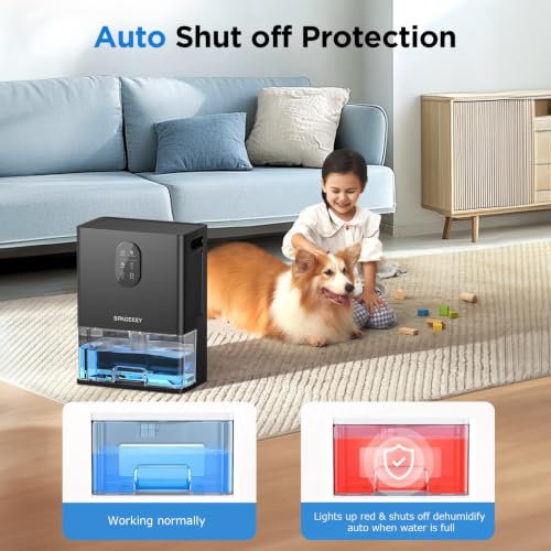 Spacekey 1000 sq ft Dehumidifier with 106oz Tank, Timer & Nightlight