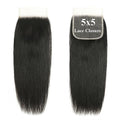 BYUP HAIR 18 Inch 5x5 HD Lace Closure Straight Transparent Free Part