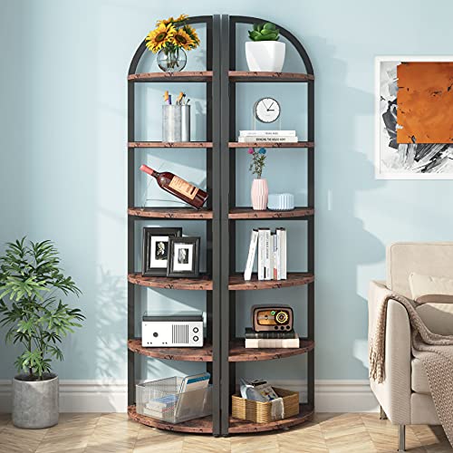 Tribesigns 6-Tier Rustic Corner Shelf - 71 Inch Tall Space-Saving Plant & Display Rack