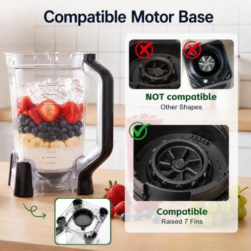 72oz Blender Pitcher Replacement for Ninja BN750 BN800 BN801 - BPA-Free, Dishwasher Safe