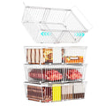 Large Freezer Organizer Bins 4 Pack for 10-20 Cu.Ft Freezers - Leak-Proof Bottom